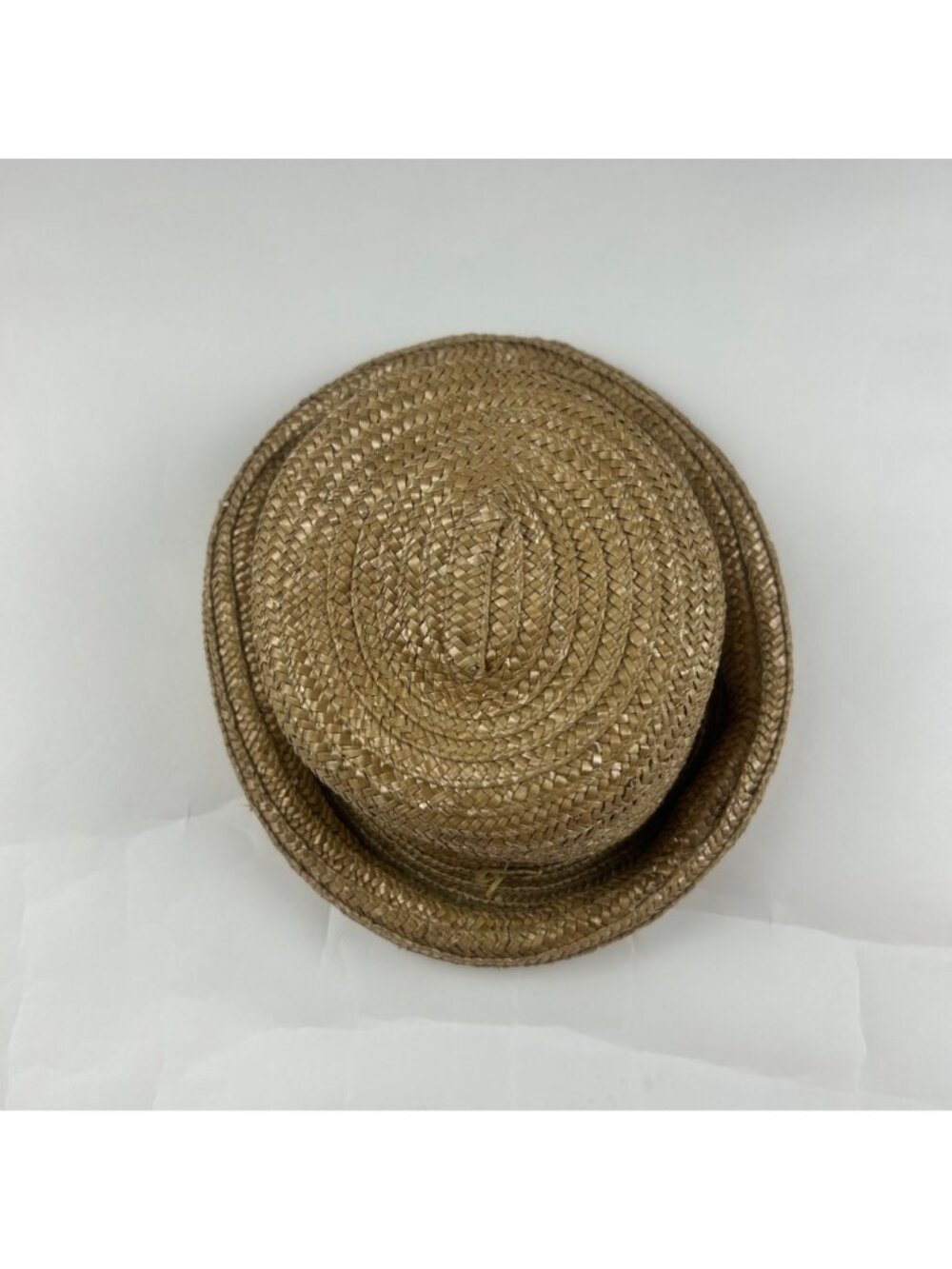Rolled Brim Woven Straw Hat OS - Picture 5 of 6
